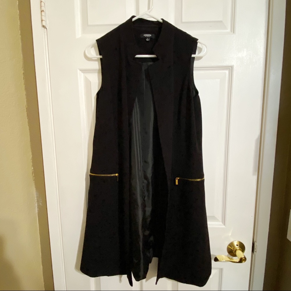 Premise Studio Black Trench Vest